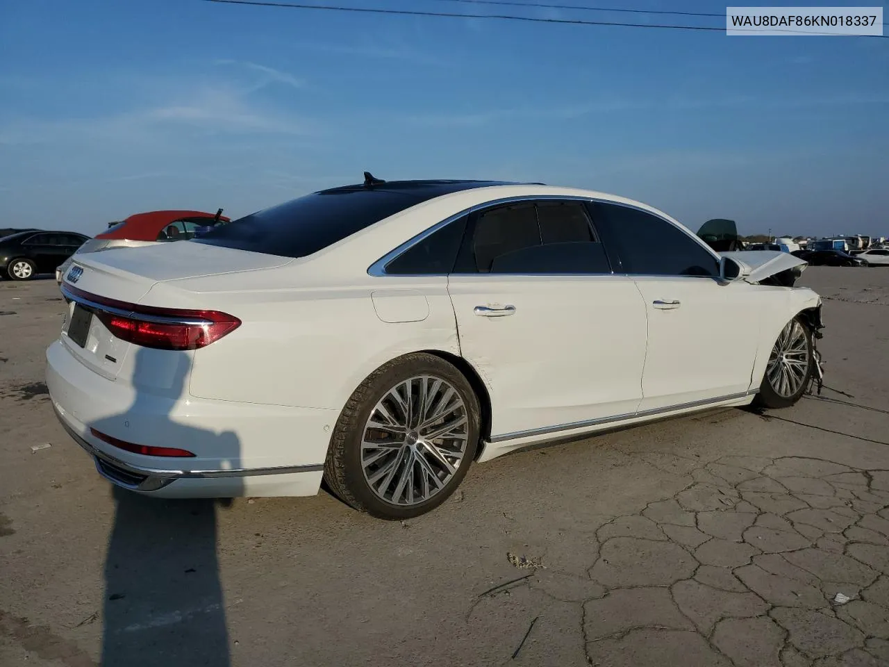 2019 Audi A8 L VIN: WAU8DAF86KN018337 Lot: 78464594