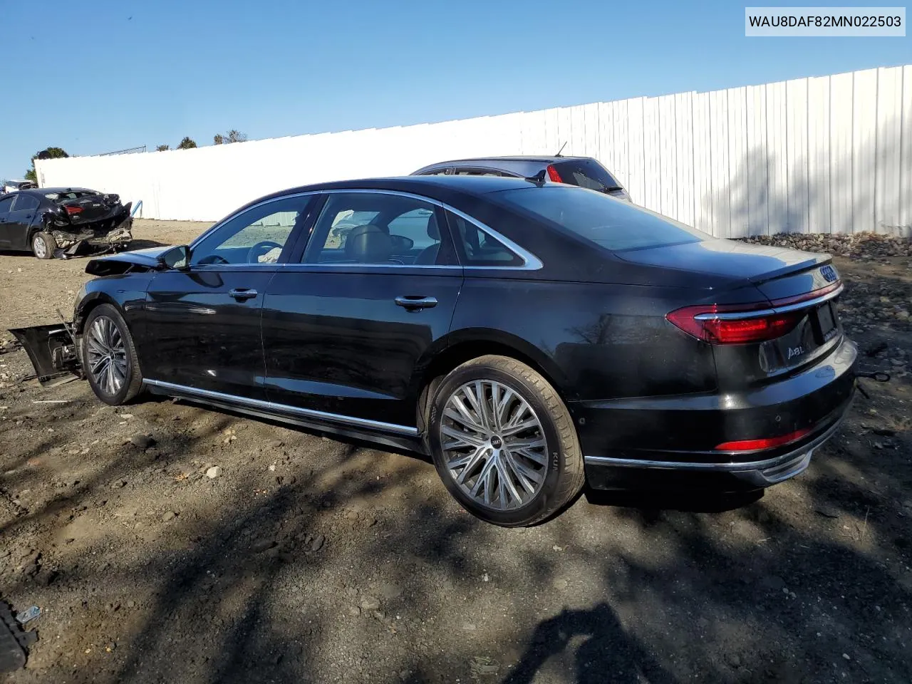 2021 Audi A8 L VIN: WAU8DAF82MN022503 Lot: 76598934