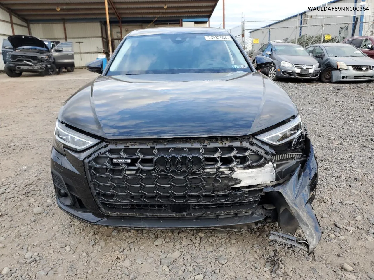 2022 Audi A8 L VIN: WAULDAF89NN000364 Lot: 74932604