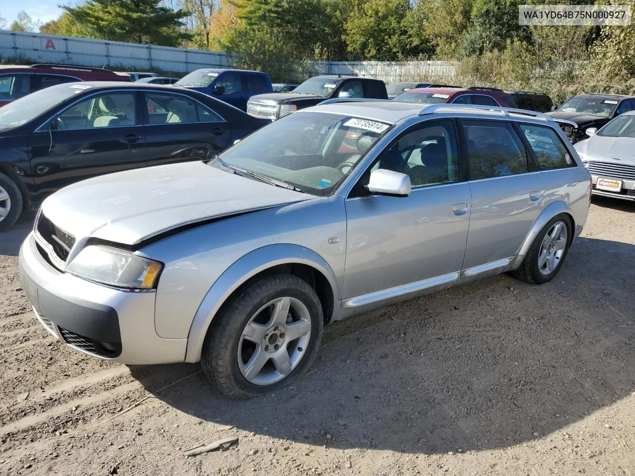 2005 Audi Allroad VIN: WA1YD64B75N000927 Lot: 73735914