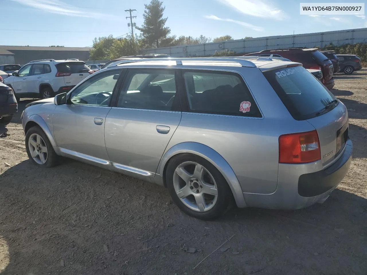 2005 Audi Allroad VIN: WA1YD64B75N000927 Lot: 73735914