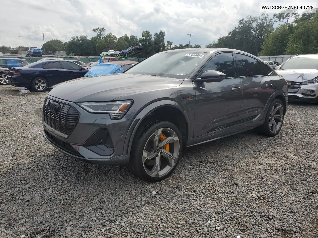 2022 Audi E-Tron S Sportback Prestige VIN: WA13CBGE7NB040728 Lot: 71483854