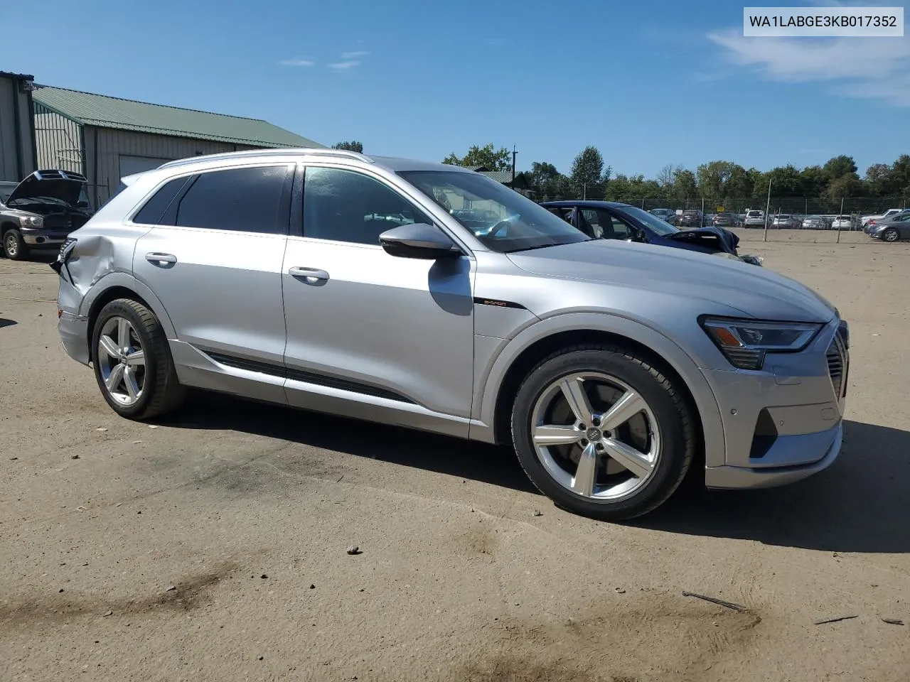 2019 Audi E-Tron Premium Plus VIN: WA1LABGE3KB017352 Lot: 71278354