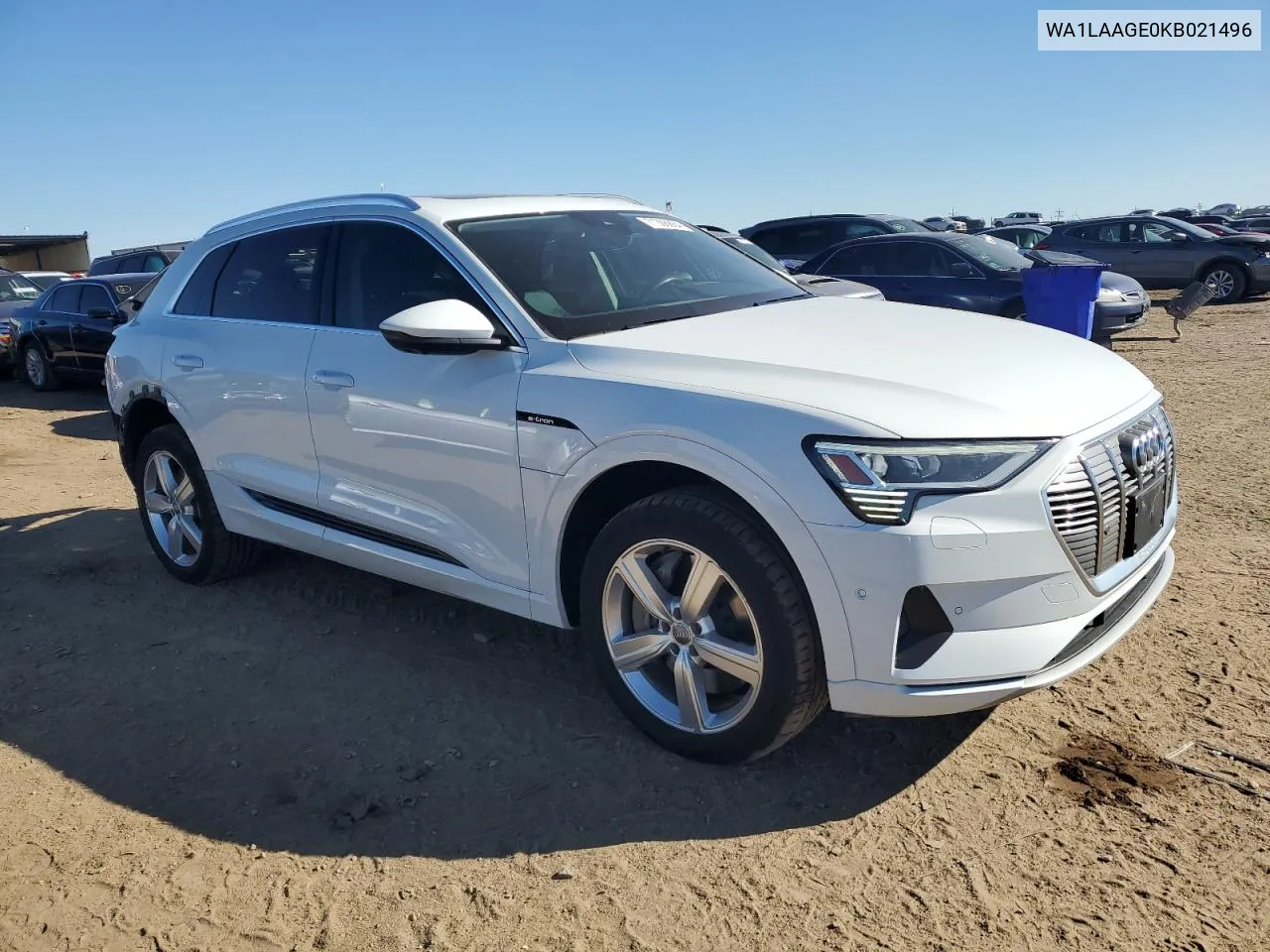 2019 Audi E-Tron Premium Plus VIN: WA1LAAGE0KB021496 Lot: 71306884