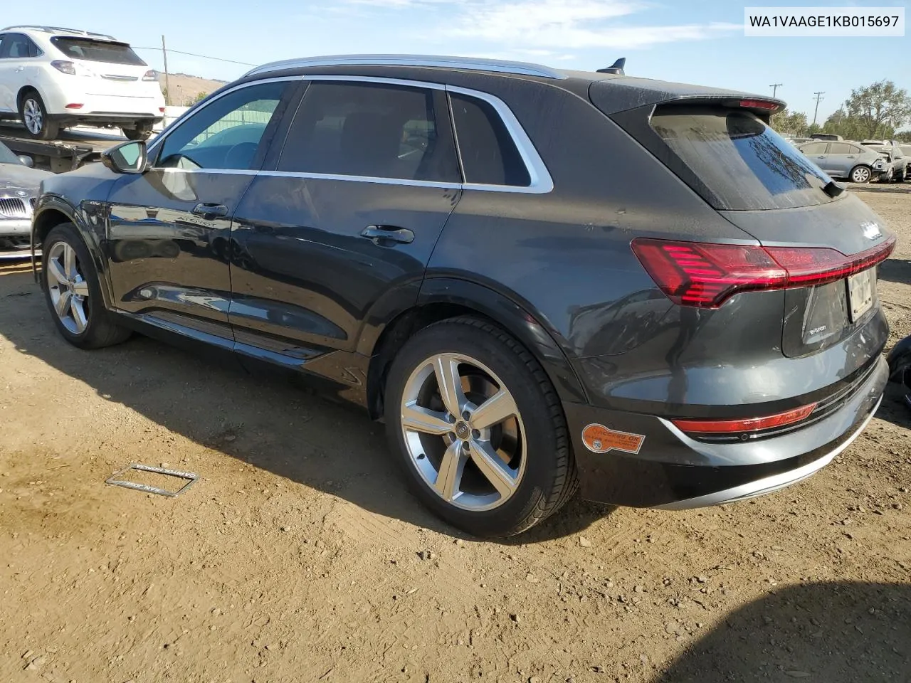 2019 Audi E-Tron Prestige VIN: WA1VAAGE1KB015697 Lot: 74279064