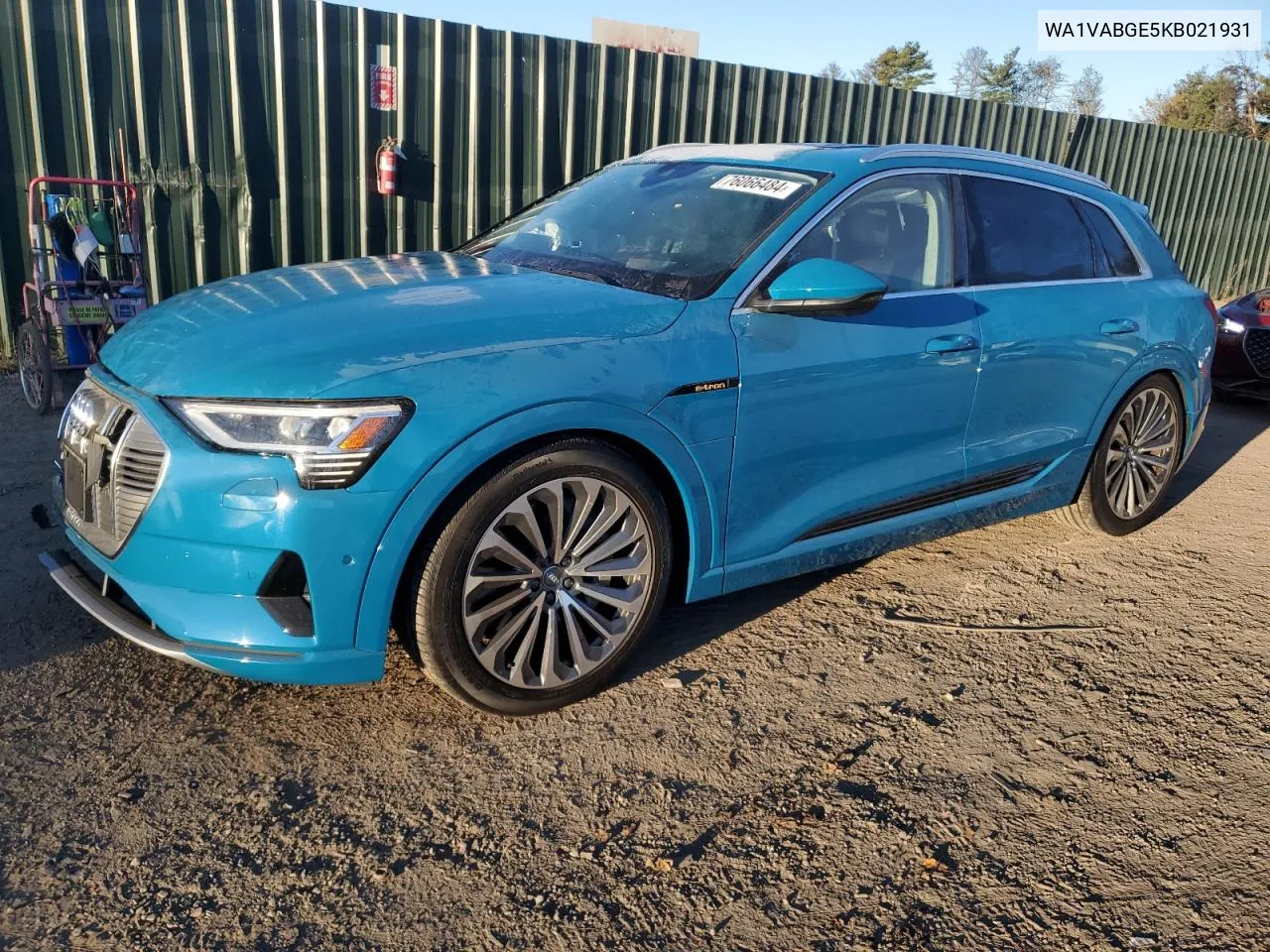 2019 Audi E-Tron Prestige VIN: WA1VABGE5KB021931 Lot: 76066484