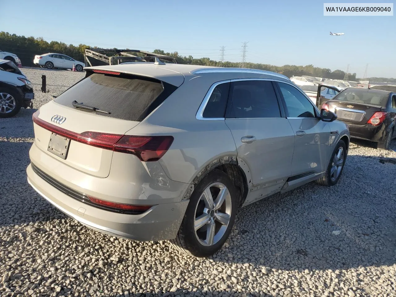 2019 Audi E-Tron Prestige VIN: WA1VAAGE6KB009040 Lot: 76749264