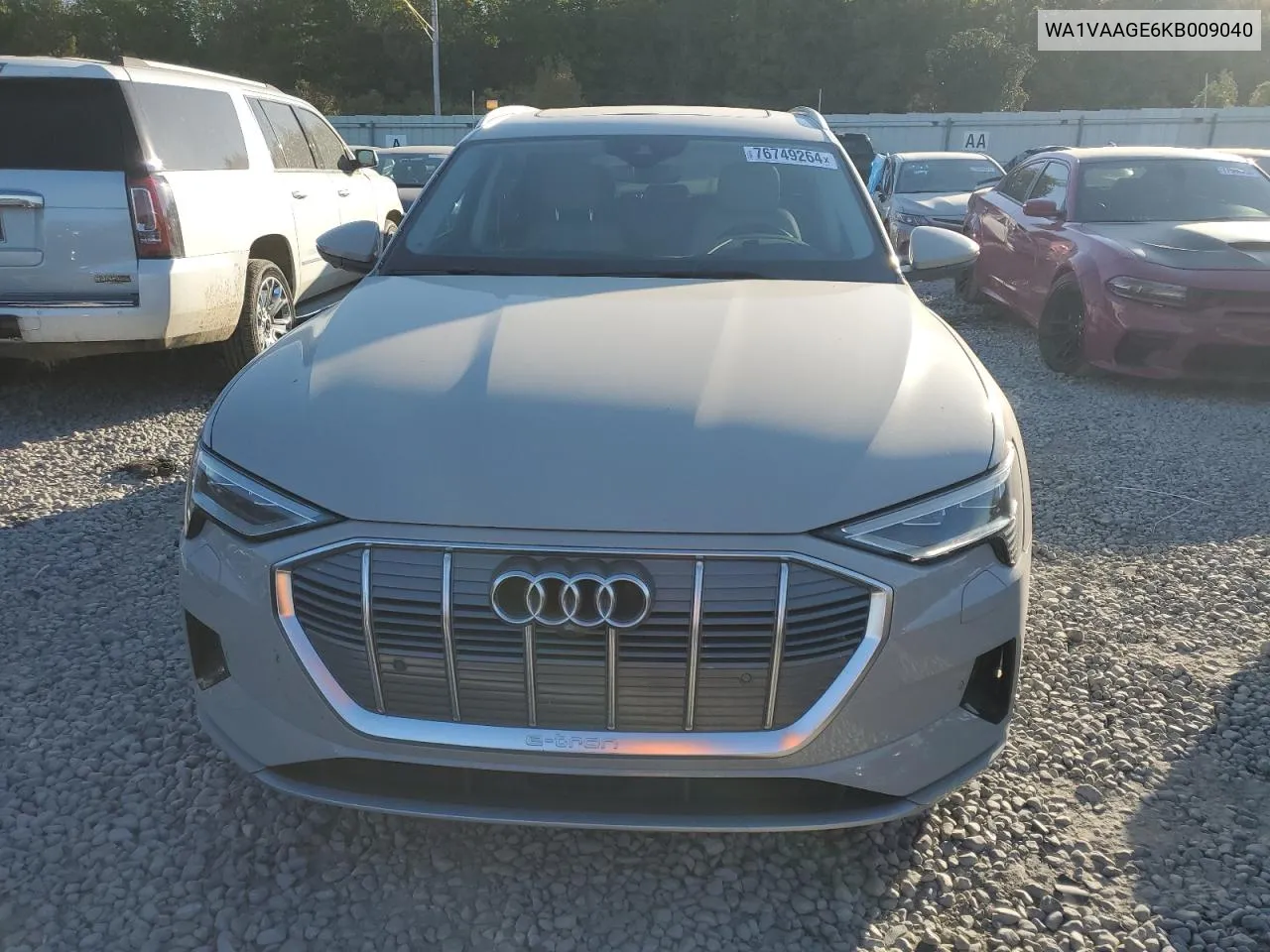 2019 Audi E-Tron Prestige VIN: WA1VAAGE6KB009040 Lot: 76749264