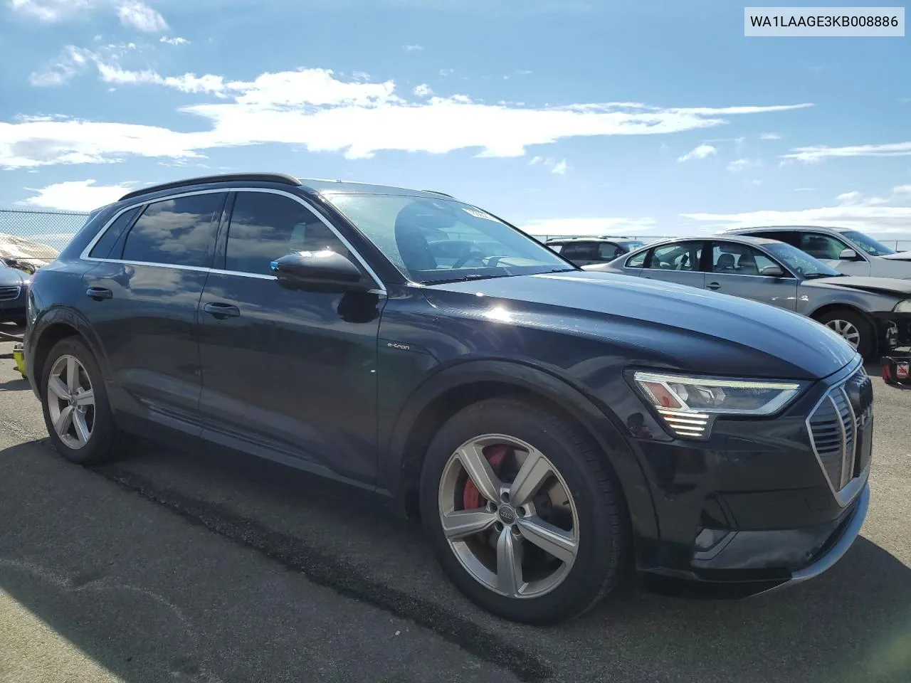 2019 Audi E-Tron Premium Plus VIN: WA1LAAGE3KB008886 Lot: 78893214