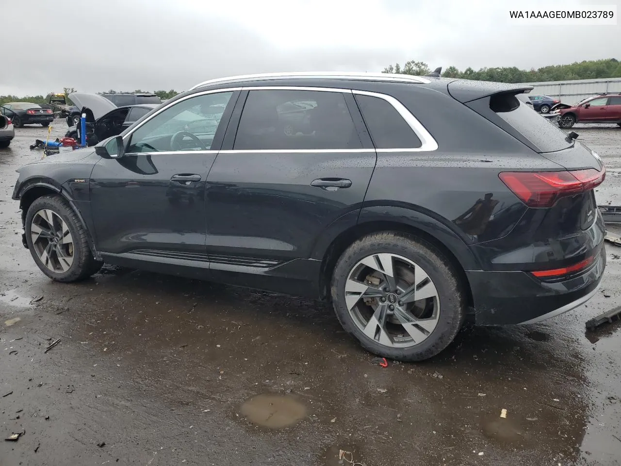 2021 Audi E-Tron Premium VIN: WA1AAAGE0MB023789 Lot: 72626064