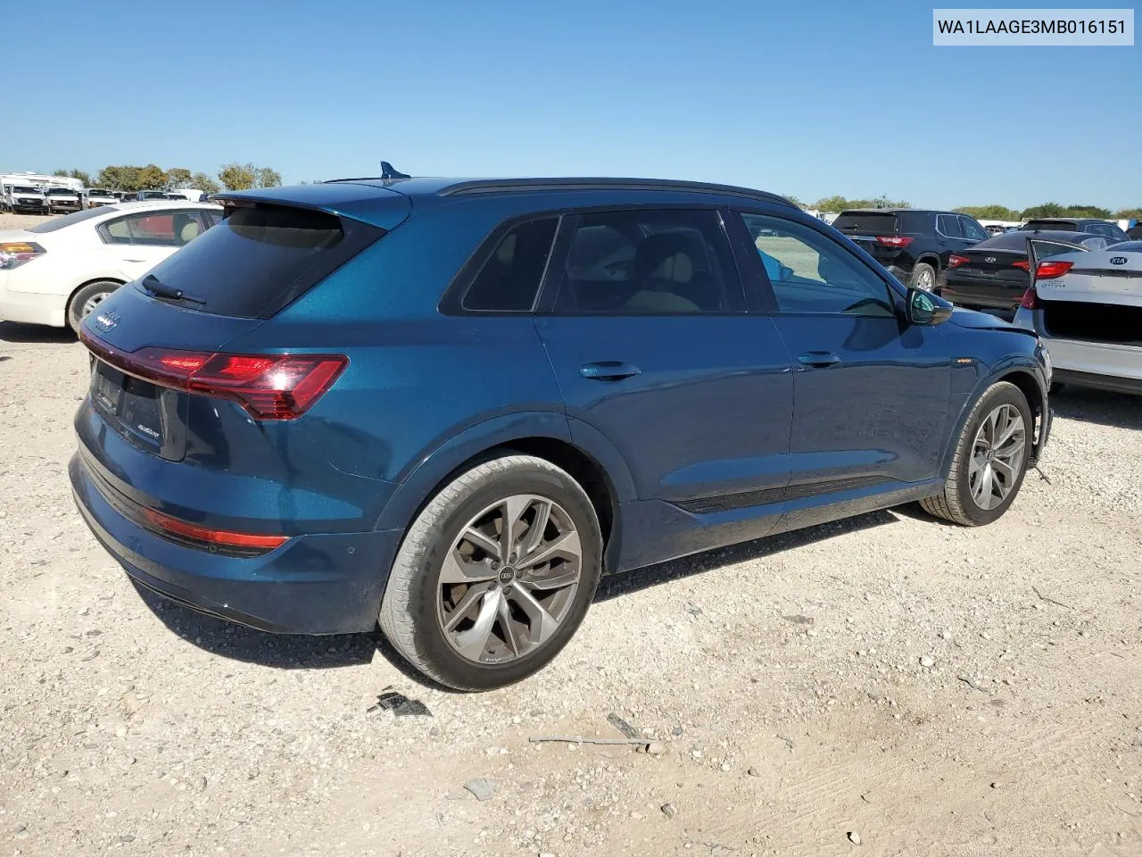 2021 Audi E-Tron Premium Plus VIN: WA1LAAGE3MB016151 Lot: 82004174