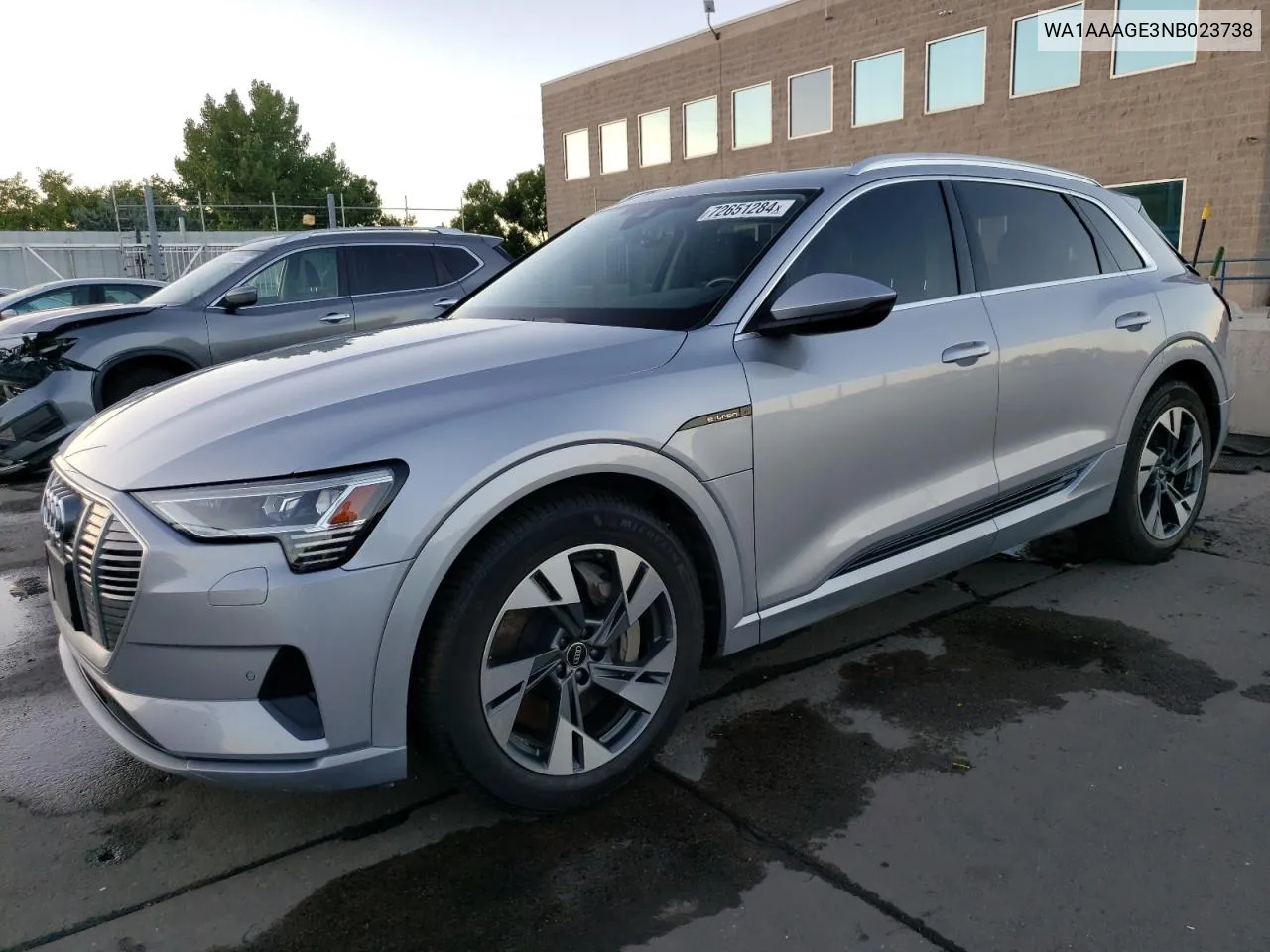 2022 Audi E-Tron Premium VIN: WA1AAAGE3NB023738 Lot: 72651284