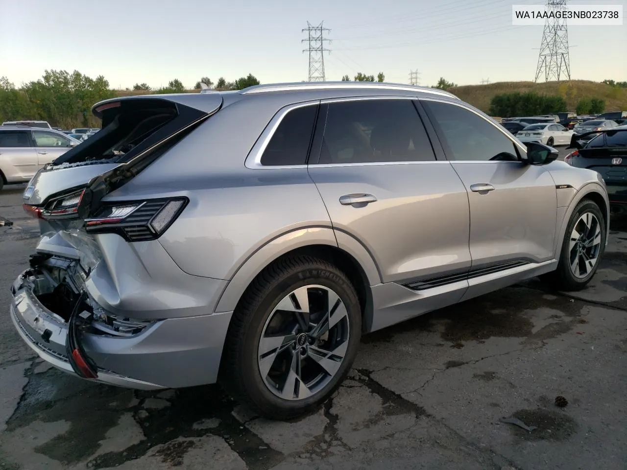 2022 Audi E-Tron Premium VIN: WA1AAAGE3NB023738 Lot: 72651284