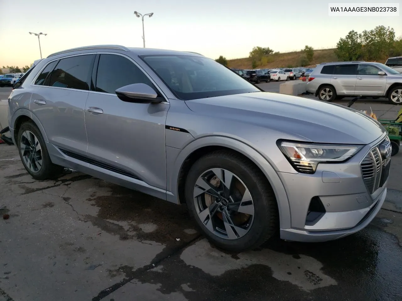 2022 Audi E-Tron Premium VIN: WA1AAAGE3NB023738 Lot: 72651284