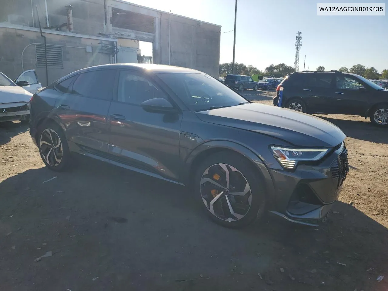 2022 Audi E-Tron Sportback Premium Plus VIN: WA12AAGE3NB019435 Lot: 75157504