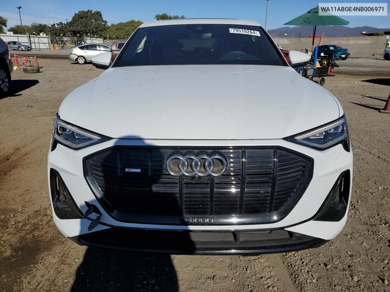 2022 Audi E-Tron Sportback Premium VIN: WA11ABGE4NB006971 Lot: 79519264