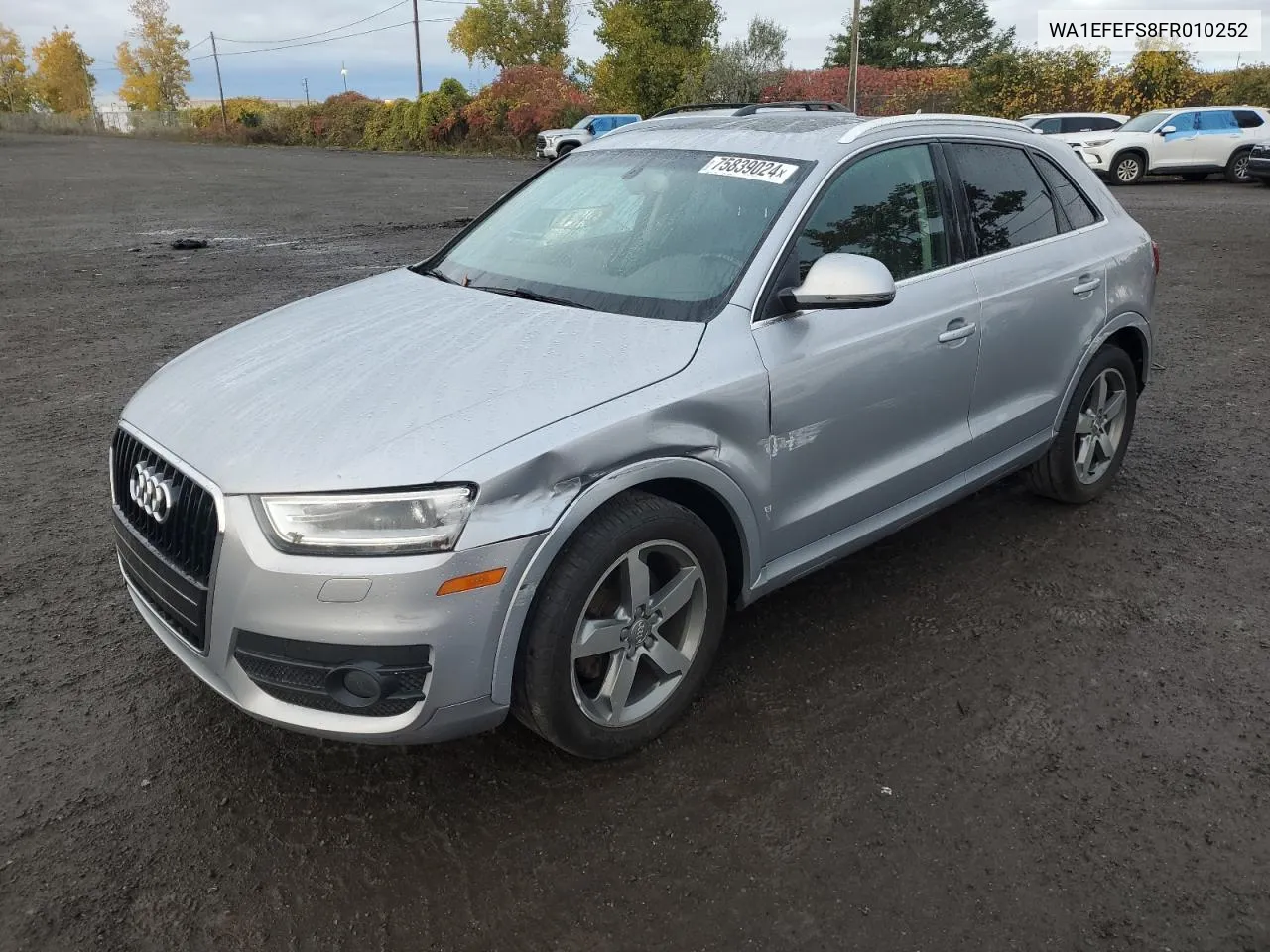 2015 Audi Q3 Premium Plus VIN: WA1EFEFS8FR010252 Lot: 75839024