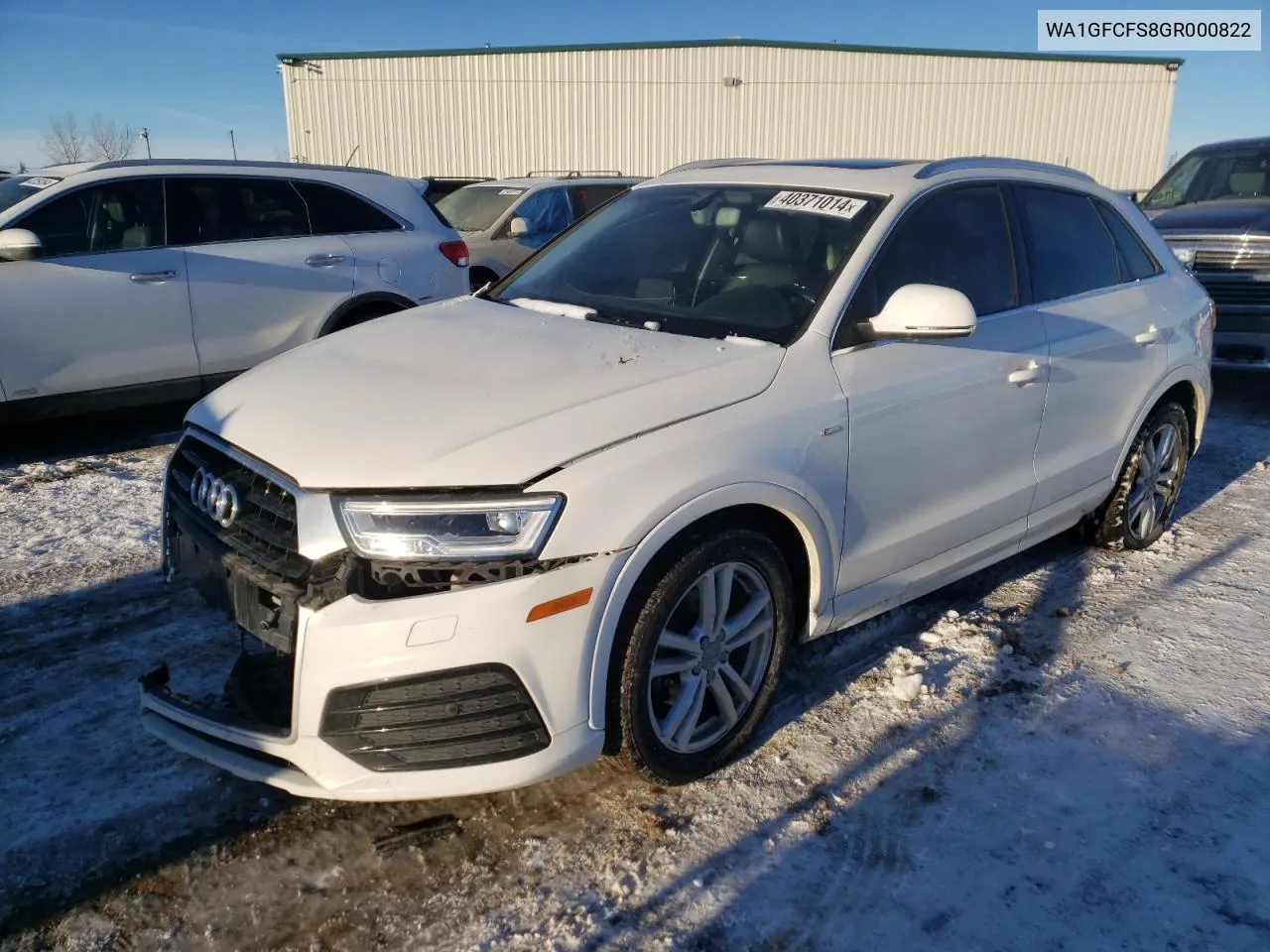 2016 Audi Q3 Prestige VIN: WA1GFCFS8GR000822 Lot: 40371014