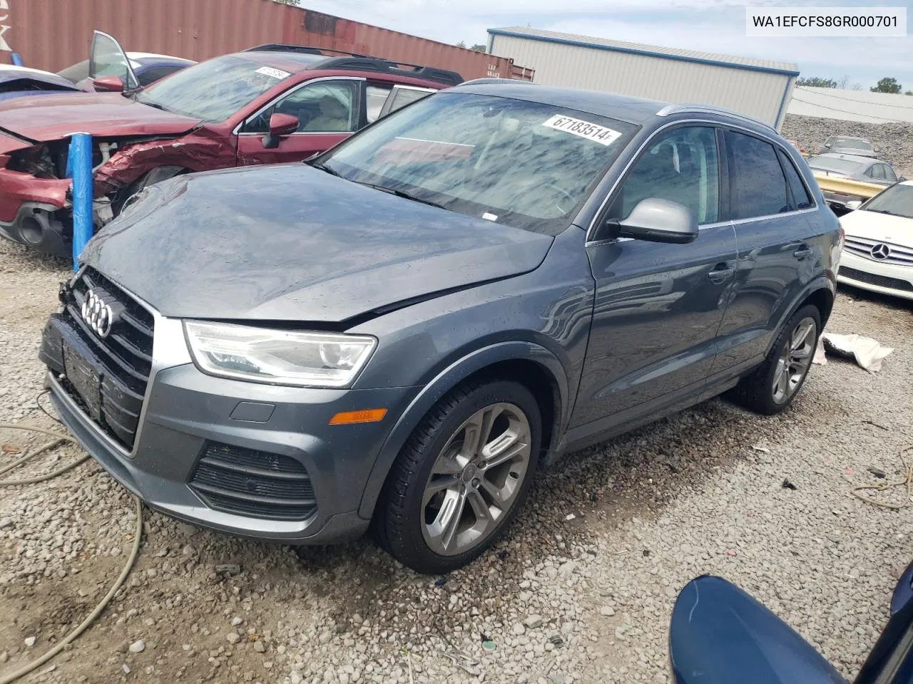 2016 Audi Q3 Premium Plus VIN: WA1EFCFS8GR000701 Lot: 67183514