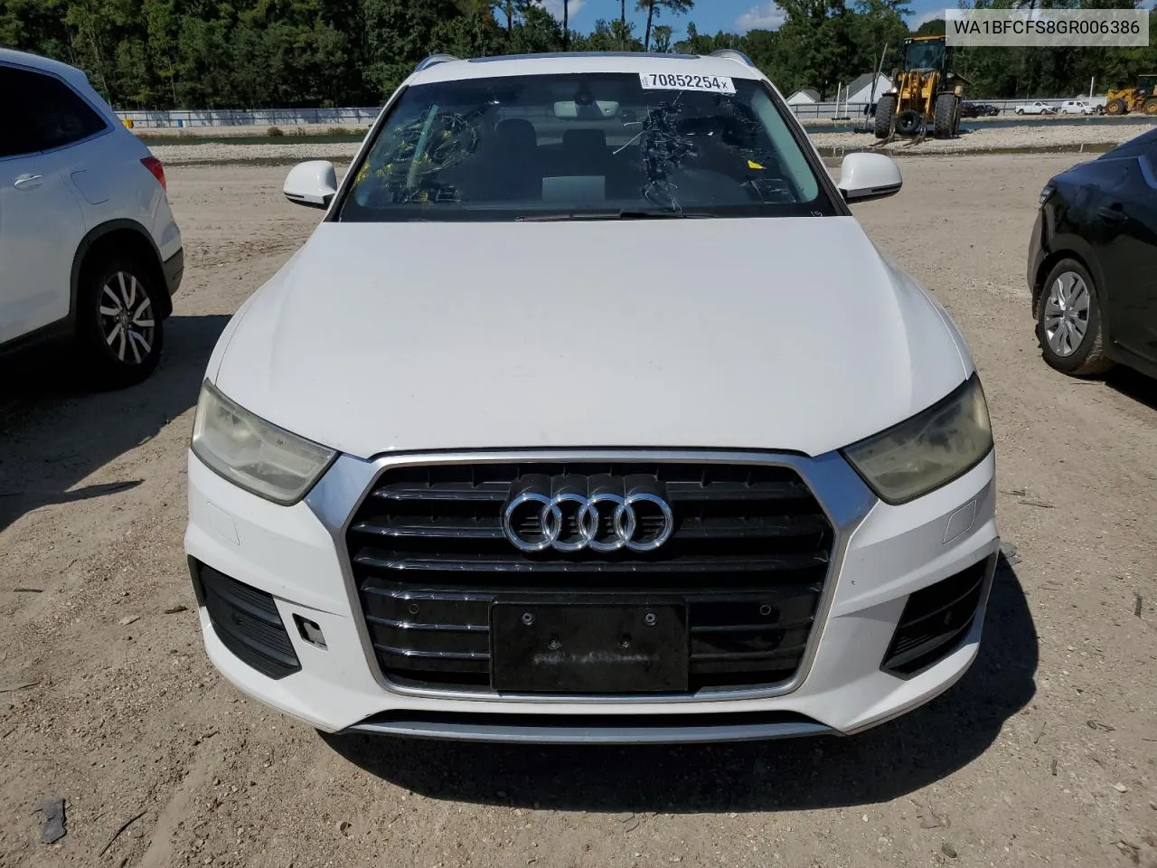 2016 Audi Q3 Premium Plus VIN: WA1BFCFS8GR006386 Lot: 70852254