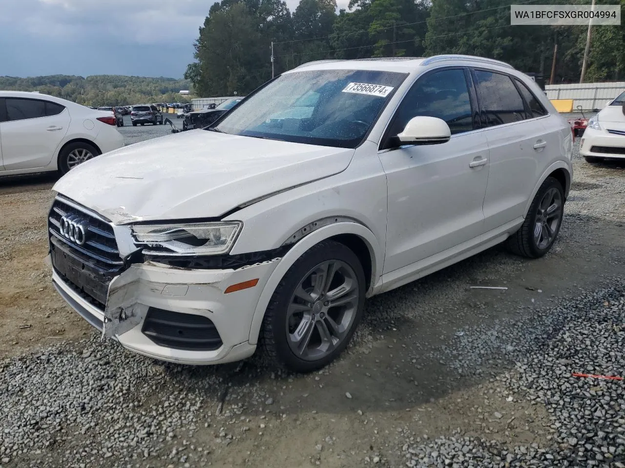 2016 Audi Q3 Premium Plus VIN: WA1BFCFSXGR004994 Lot: 73566874