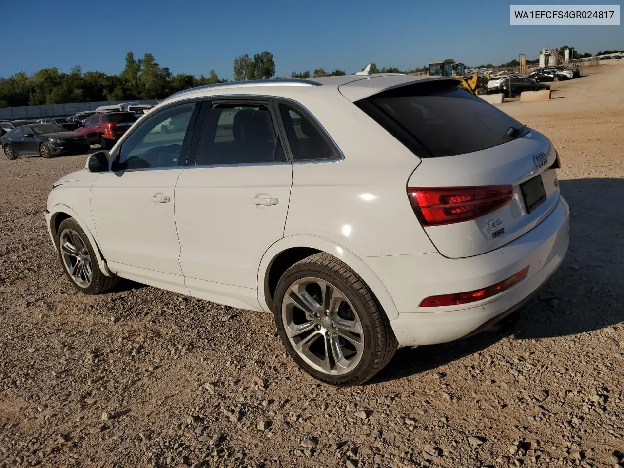 2016 Audi Q3 Premium Plus VIN: WA1EFCFS4GR024817 Lot: 74825364