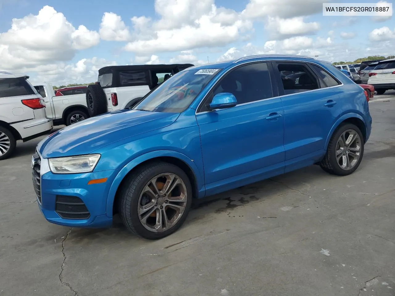 2016 Audi Q3 Premium Plus VIN: WA1BFCFS2GR018887 Lot: 75065904