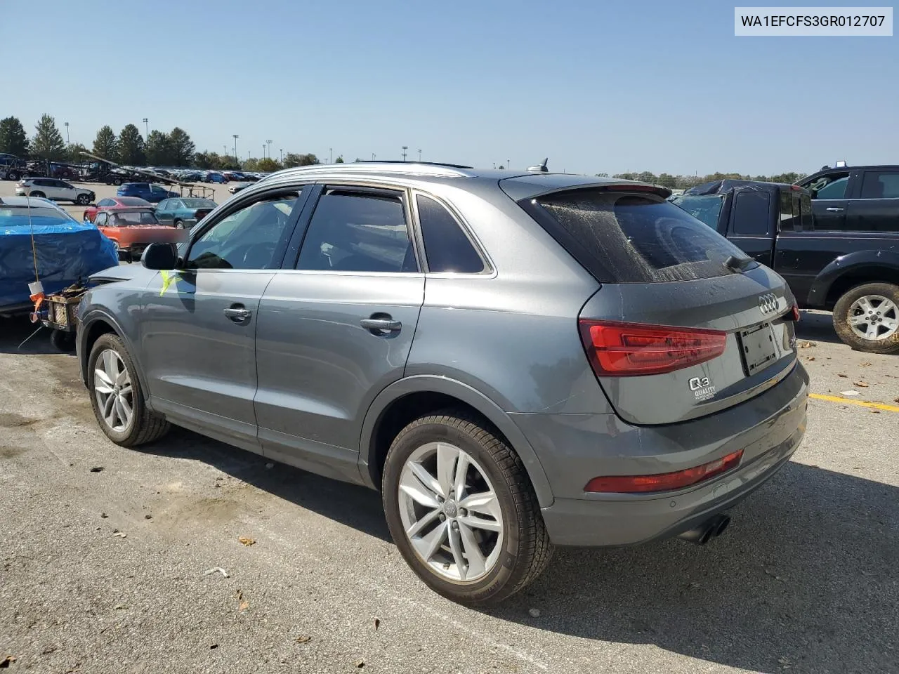 2016 Audi Q3 Premium Plus VIN: WA1EFCFS3GR012707 Lot: 75323274