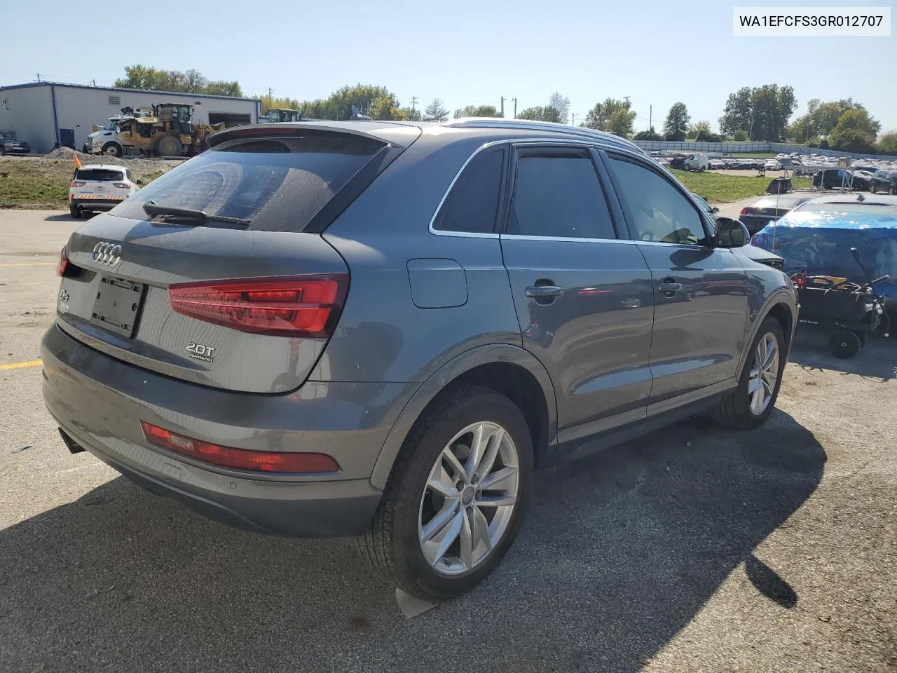 2016 Audi Q3 Premium Plus VIN: WA1EFCFS3GR012707 Lot: 75323274