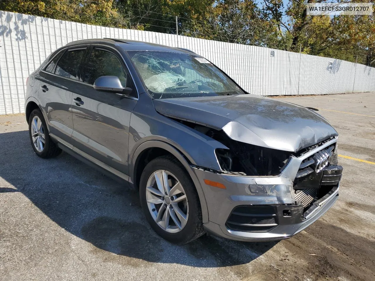 2016 Audi Q3 Premium Plus VIN: WA1EFCFS3GR012707 Lot: 75323274