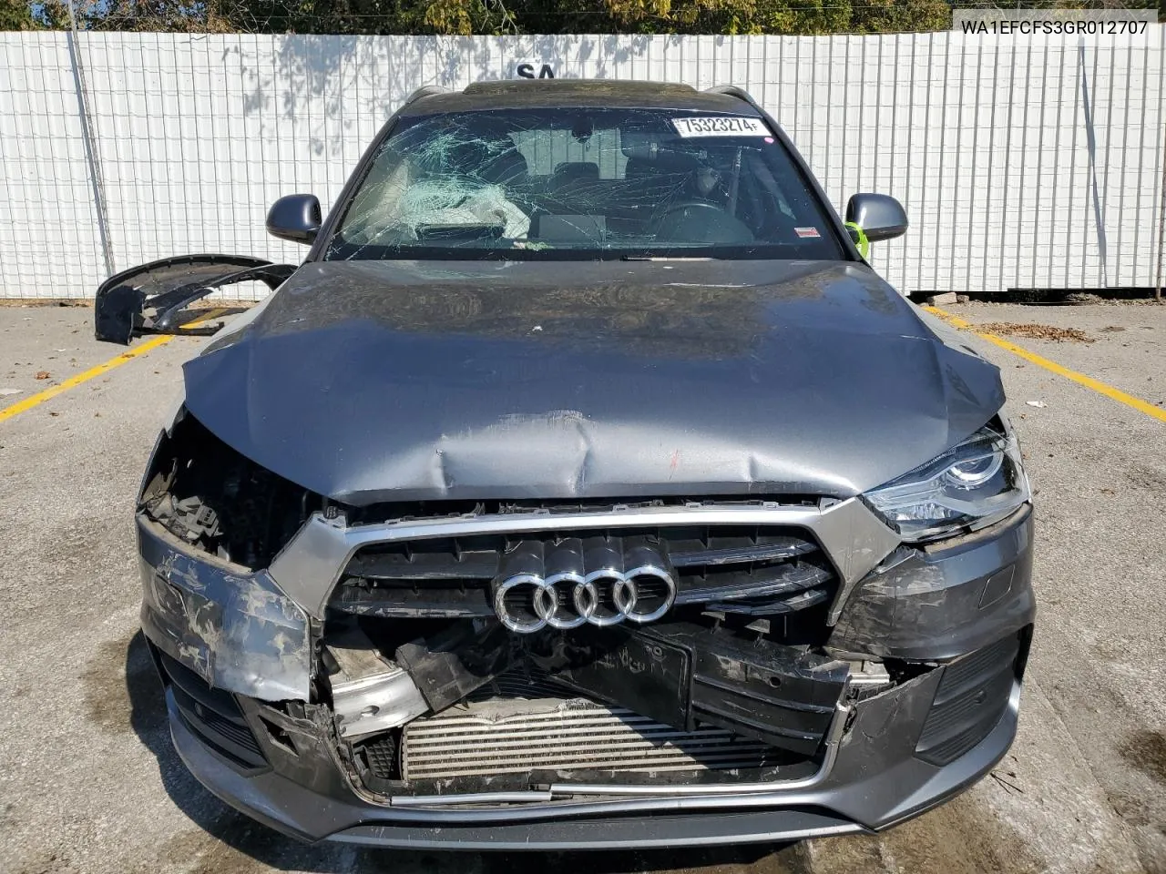 2016 Audi Q3 Premium Plus VIN: WA1EFCFS3GR012707 Lot: 75323274