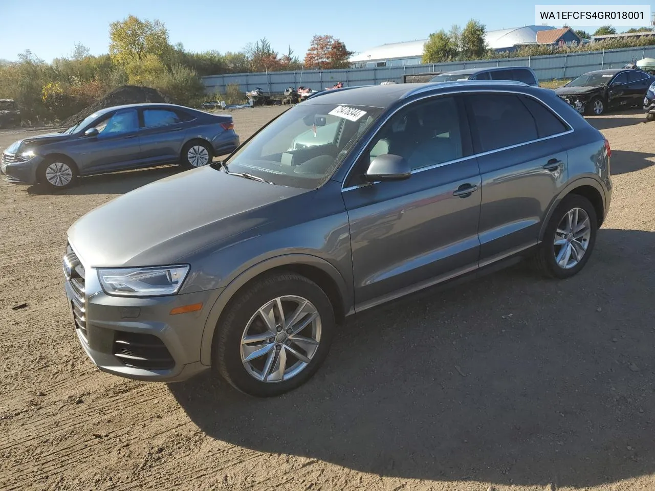 2016 Audi Q3 Premium Plus VIN: WA1EFCFS4GR018001 Lot: 75476344