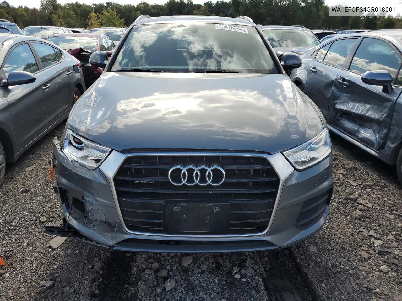 2016 Audi Q3 Premium Plus VIN: WA1EFCFS4GR018001 Lot: 75476344