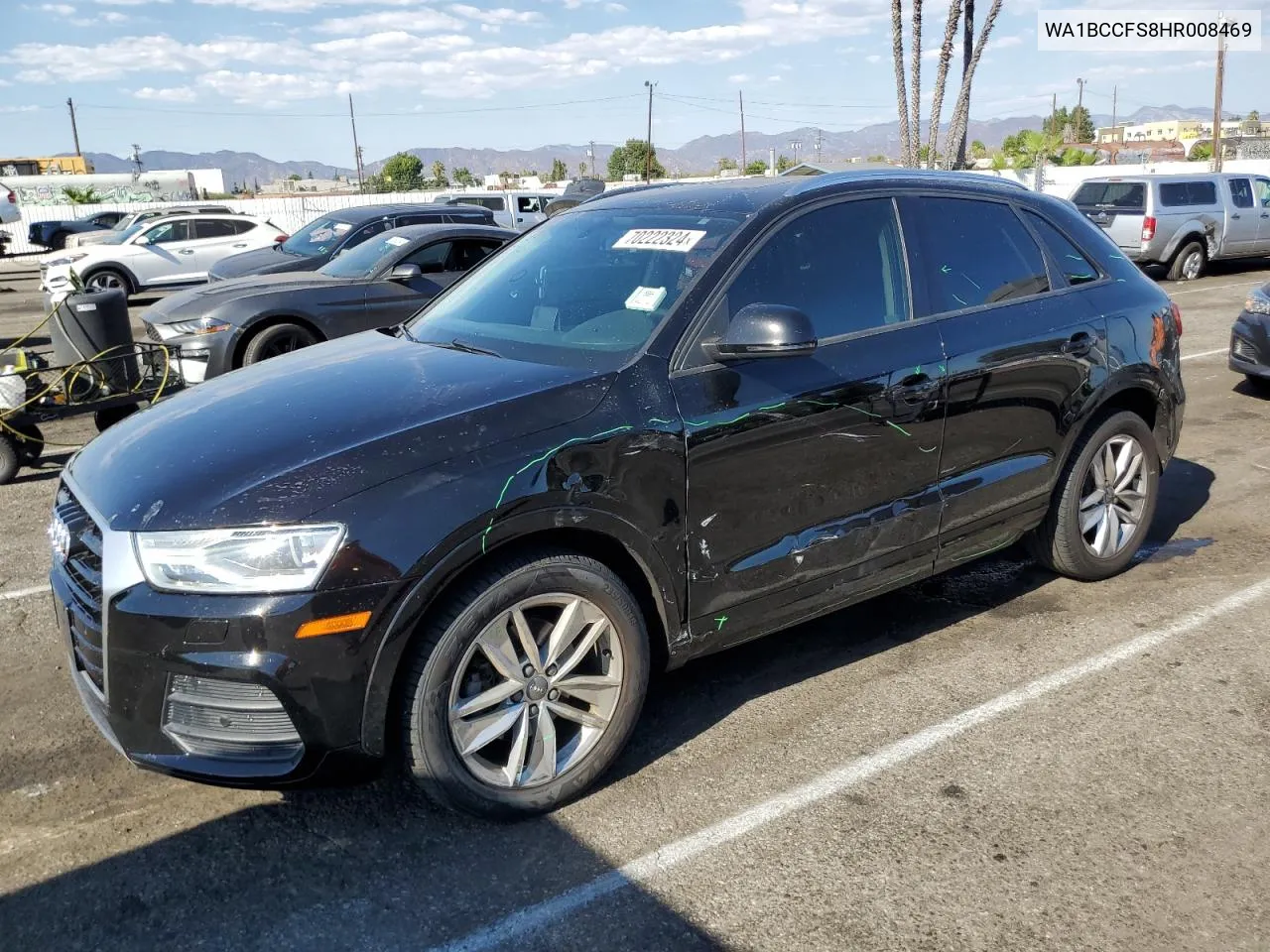 2017 Audi Q3 Premium VIN: WA1BCCFS8HR008469 Lot: 70222324