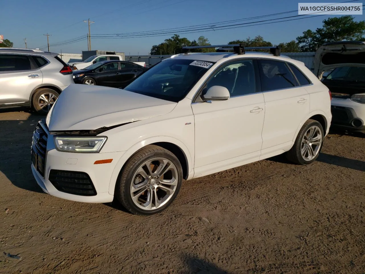 2017 Audi Q3 Prestige VIN: WA1GCCFS5HR004756 Lot: 72232054