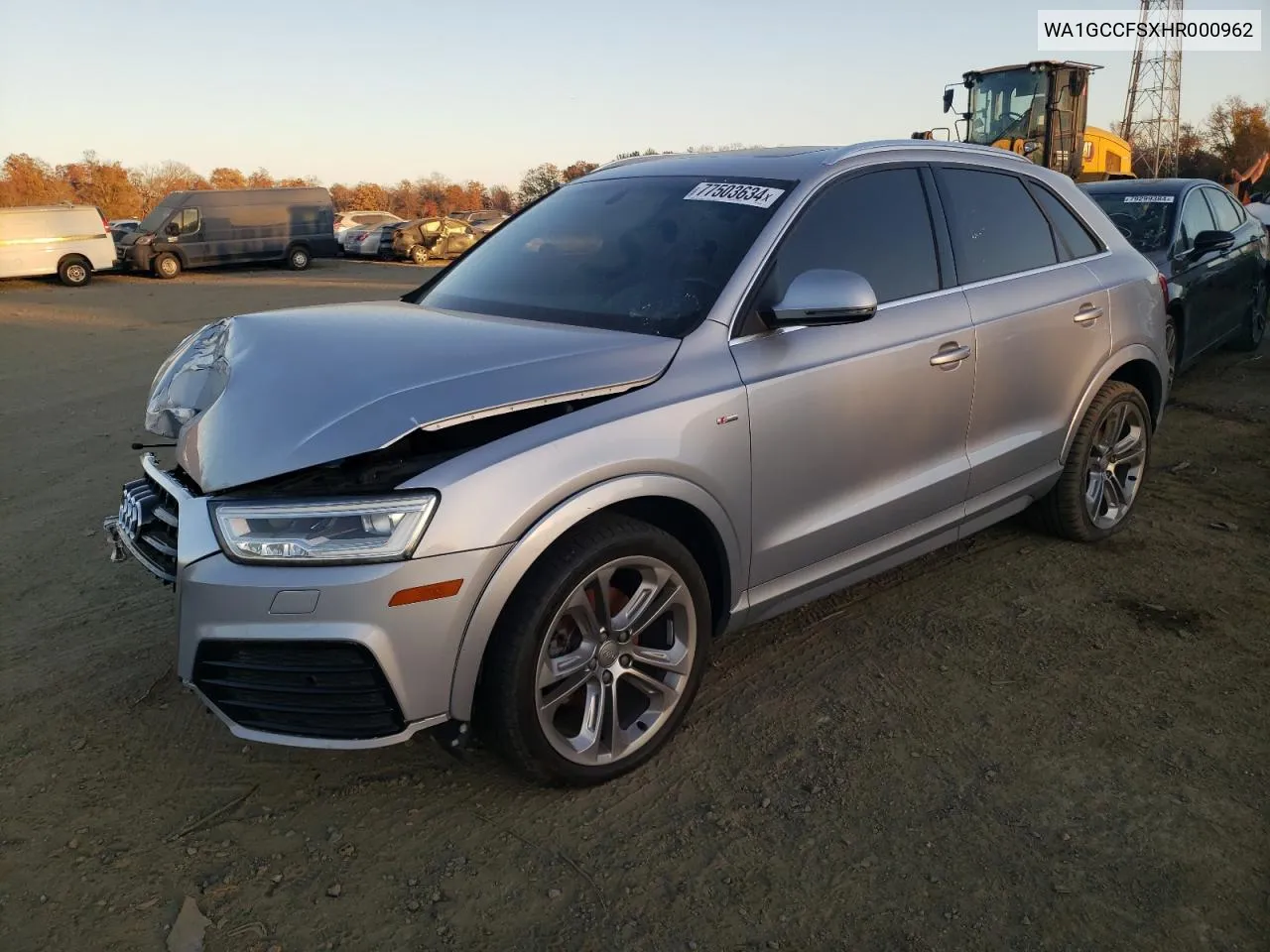 2017 Audi Q3 Prestige VIN: WA1GCCFSXHR000962 Lot: 77503634