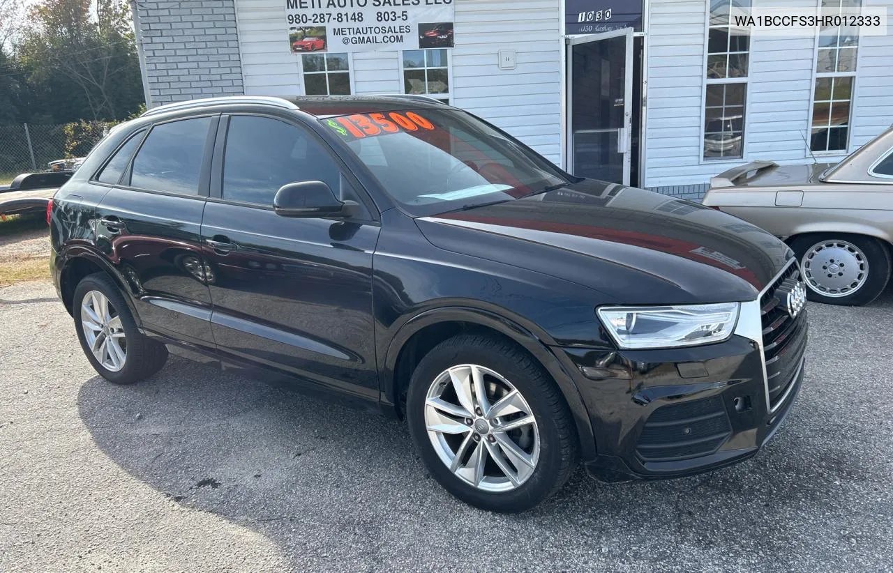 2017 Audi Q3 Premium VIN: WA1BCCFS3HR012333 Lot: 79479464