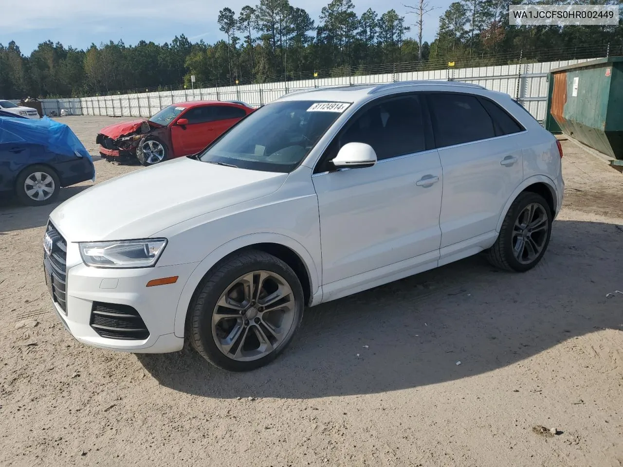 2017 Audi Q3 Premium Plus VIN: WA1JCCFS0HR002449 Lot: 81124914