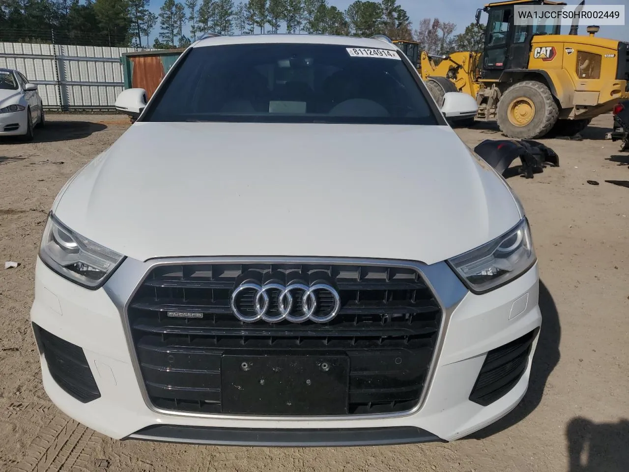 2017 Audi Q3 Premium Plus VIN: WA1JCCFS0HR002449 Lot: 81124914