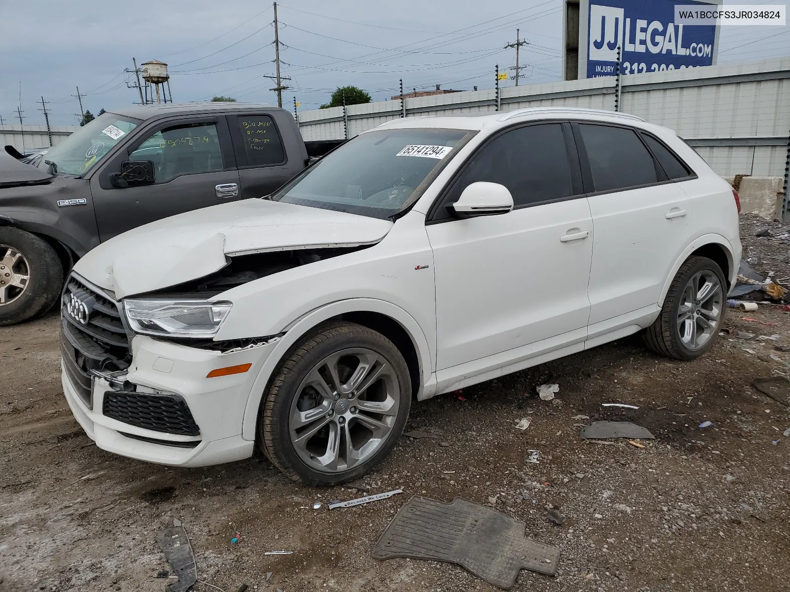 2018 Audi Q3 Premium VIN: WA1BCCFS3JR034824 Lot: 65141294