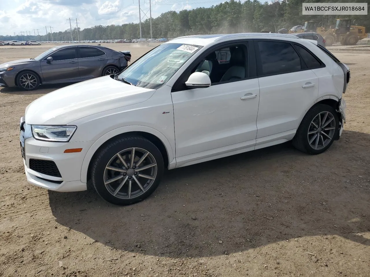 2018 Audi Q3 Premium VIN: WA1BCCFSXJR018684 Lot: 71791844