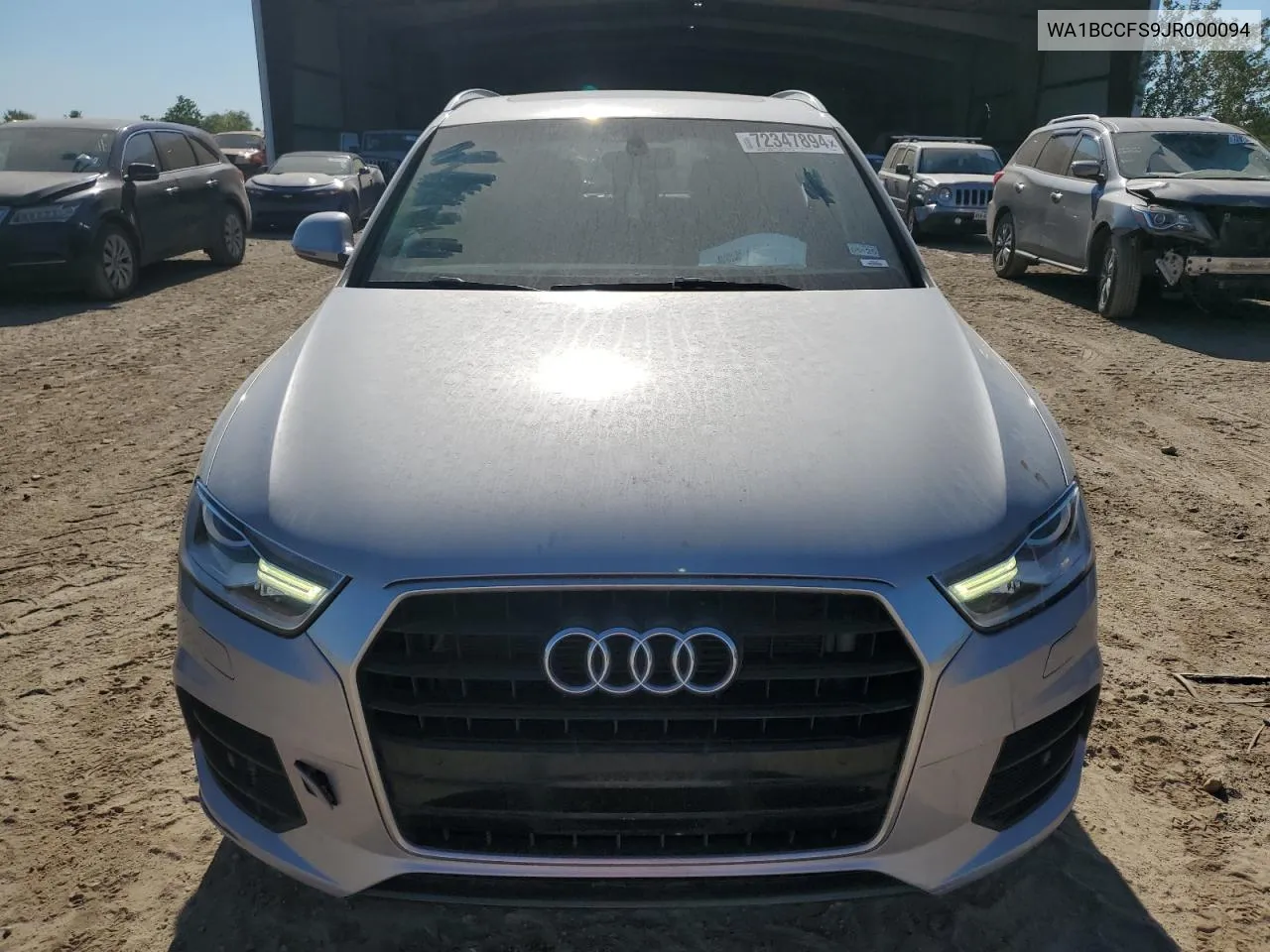 2018 Audi Q3 Premium VIN: WA1BCCFS9JR000094 Lot: 72347894