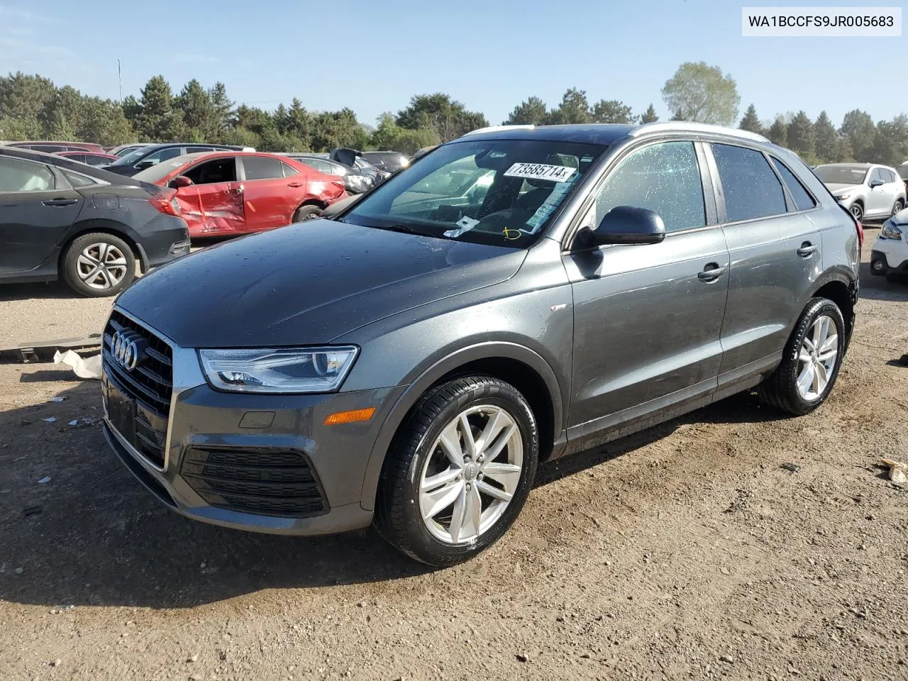 2018 Audi Q3 Premium VIN: WA1BCCFS9JR005683 Lot: 73585714