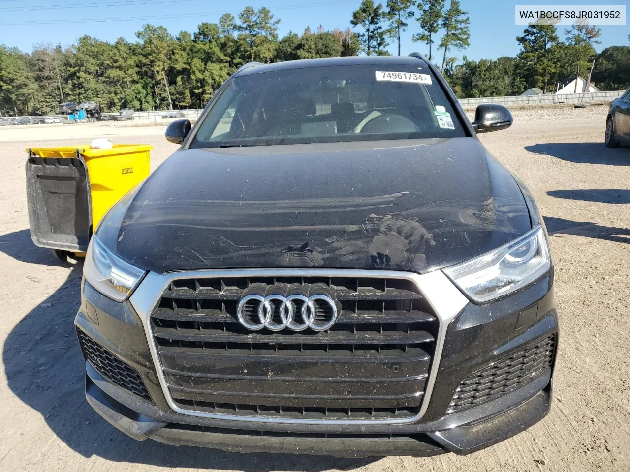 2018 Audi Q3 Premium VIN: WA1BCCFS8JR031952 Lot: 74961734