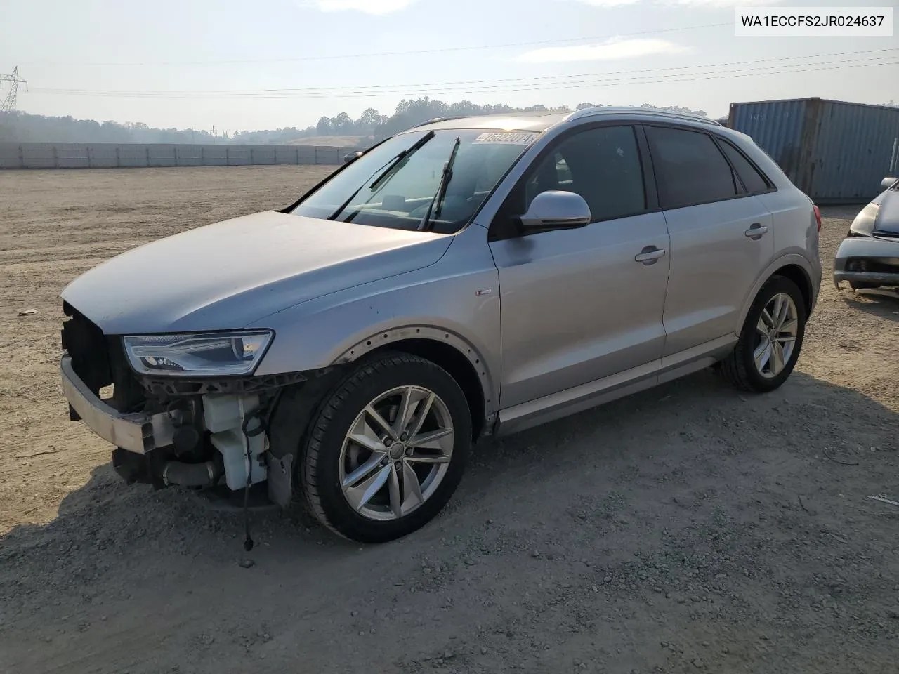 2018 Audi Q3 Premium VIN: WA1ECCFS2JR024637 Lot: 75022074