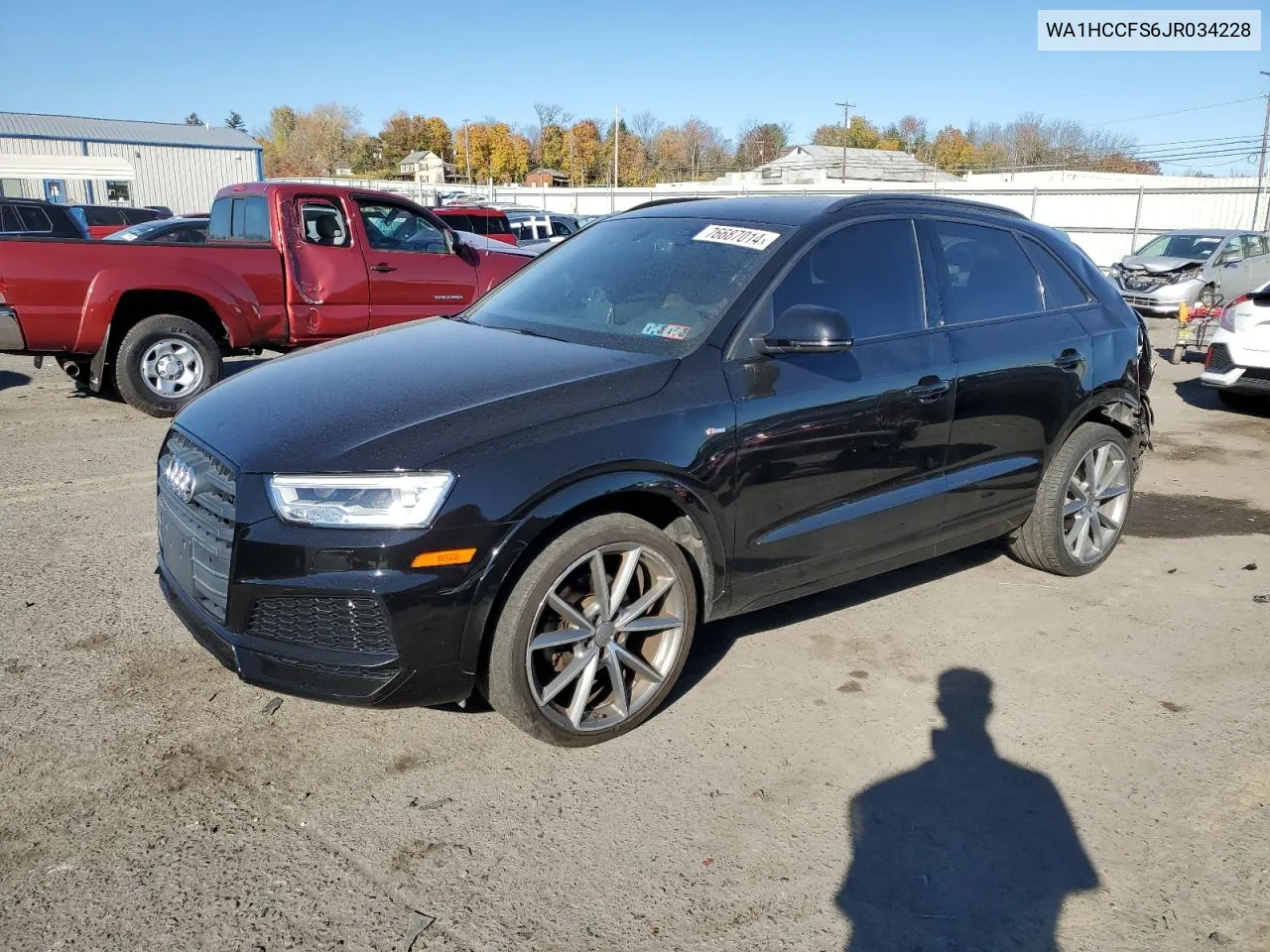 2018 Audi Q3 Premium Plus VIN: WA1HCCFS6JR034228 Lot: 76687014