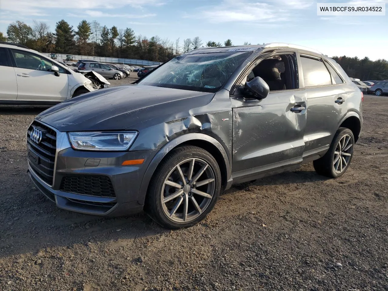 2018 Audi Q3 Premium VIN: WA1BCCFS9JR034522 Lot: 77482694