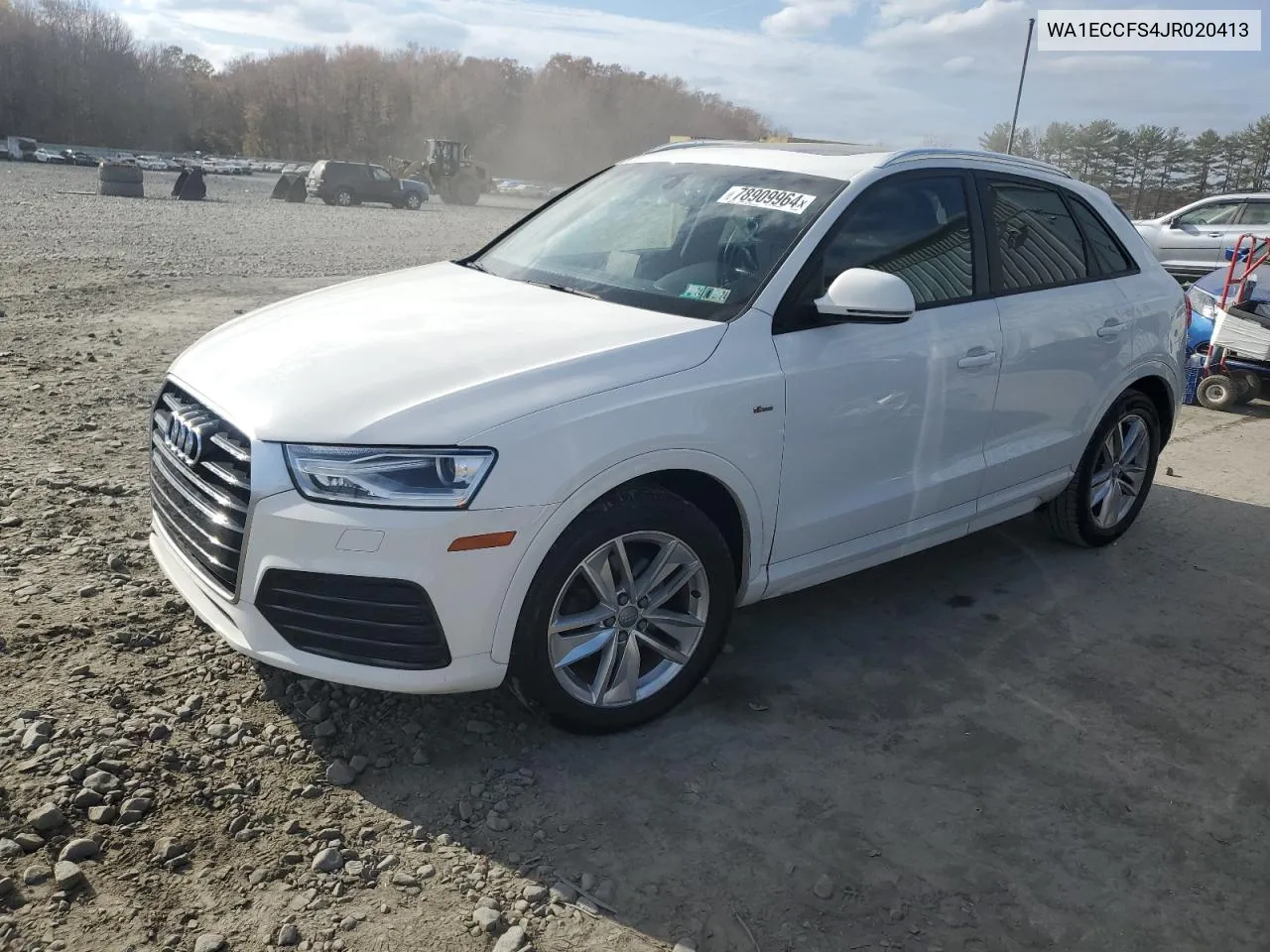 2018 Audi Q3 Premium VIN: WA1ECCFS4JR020413 Lot: 78909964