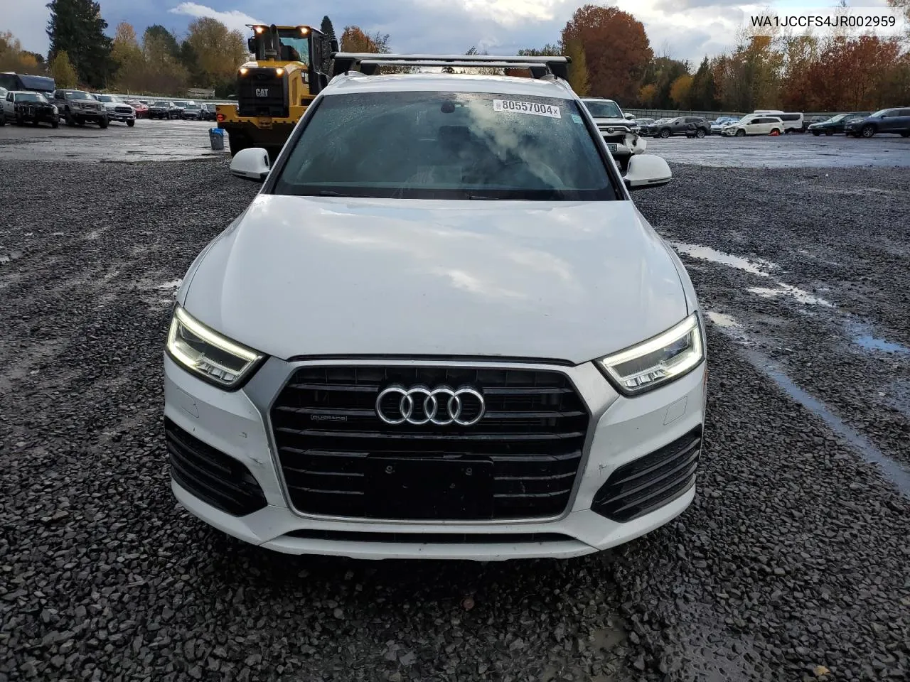 2018 Audi Q3 Premium Plus VIN: WA1JCCFS4JR002959 Lot: 80557004