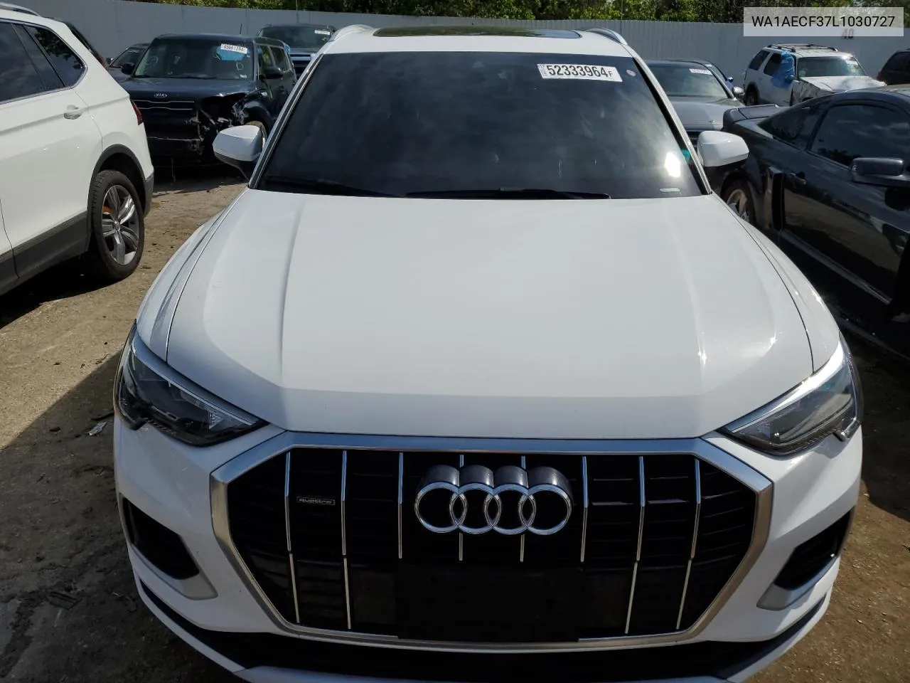 2020 Audi Q3 Premium VIN: WA1AECF37L1030727 Lot: 52333964